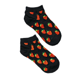 Calcetín Negro Frutillas
