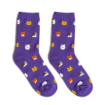 Calcetín Morado Cat - Imagen 2